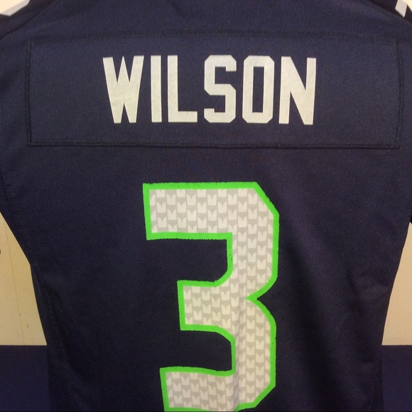 Nike Seahawks #3 Russell Wilson Jersey boys Youth Large - Picture 4 of 9